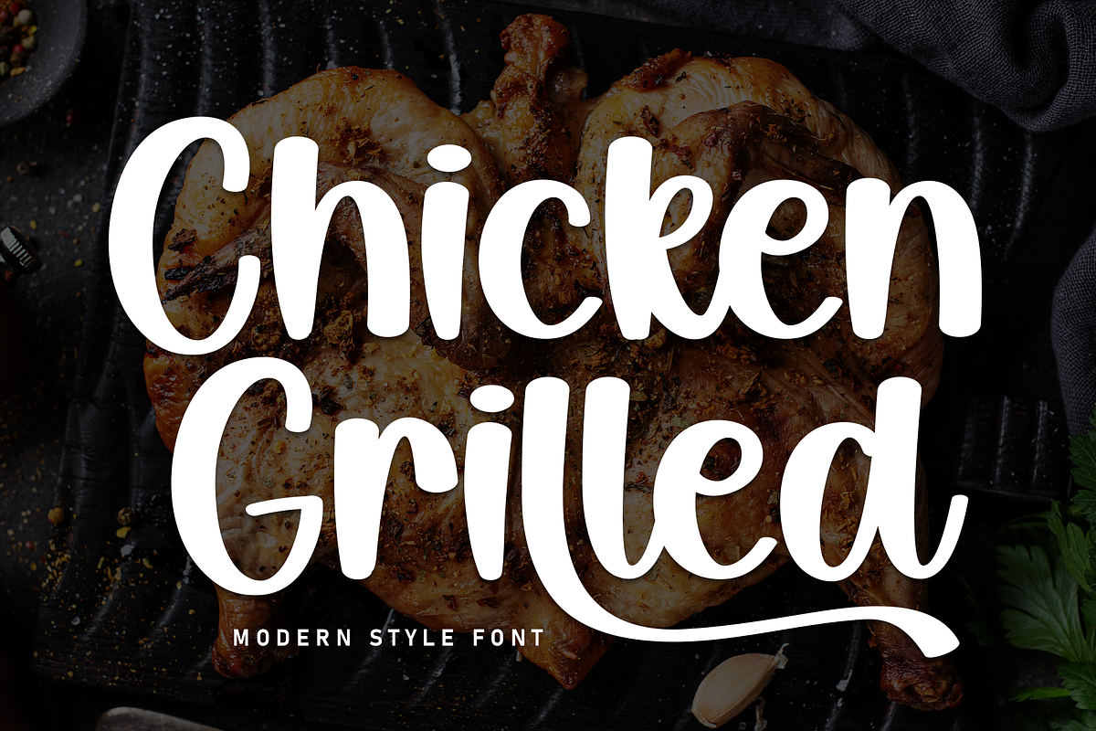 Chicken Grilled | Script Font, a Script Font by Scratchones (Photo 1 of 9)