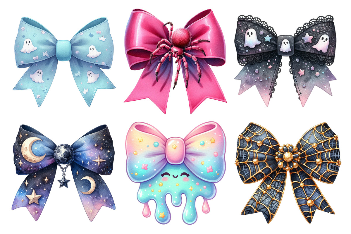 Halloween Coquette Bow Clipart, an Illustration by Daily.Designs (Photo 3 of 5)
