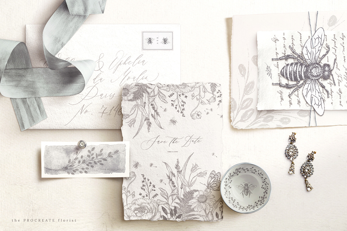 Floral Procreate Brushes and Stamps, a Brush Add-On by Sophia J Caldwell (Photo 2 of 18)
