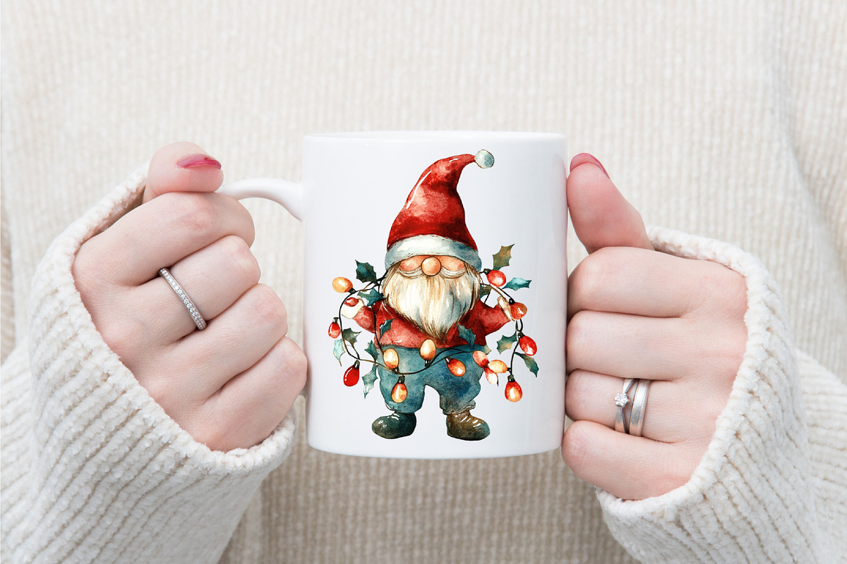 Winter Christmas Gnome Clipart, an Illustration by designcity5 (Photo 5 of 5)