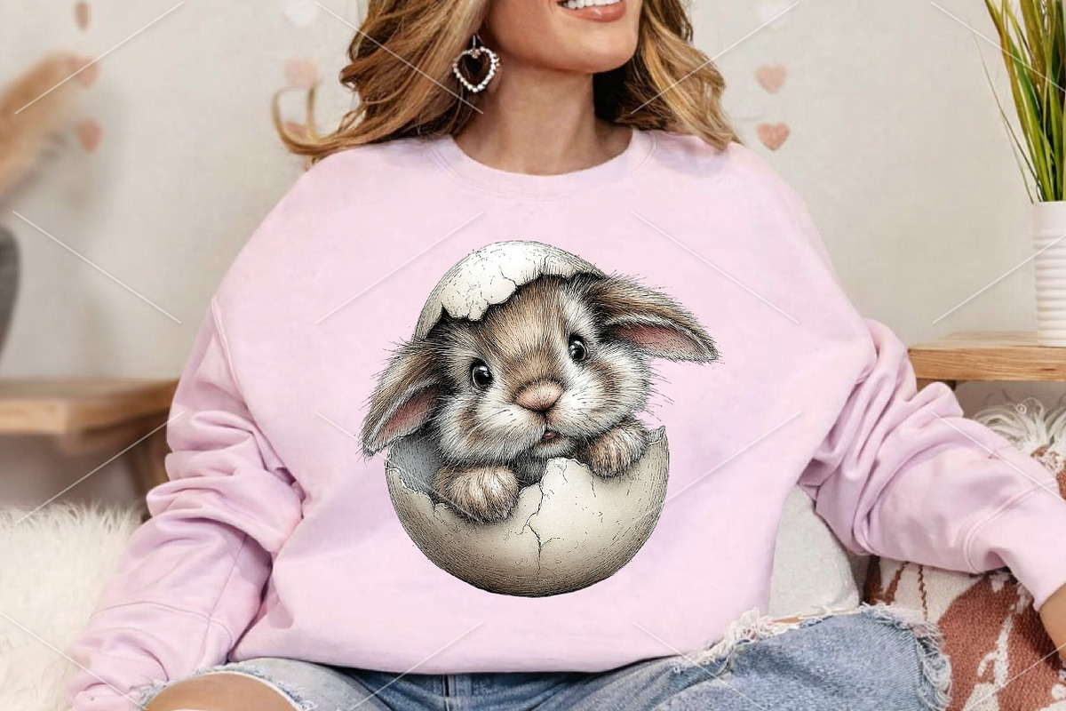 Whimsical Bunny Easter Clipart PNG, a Seasonal Illustration by Canvas Craft (Photo 5 of 7)