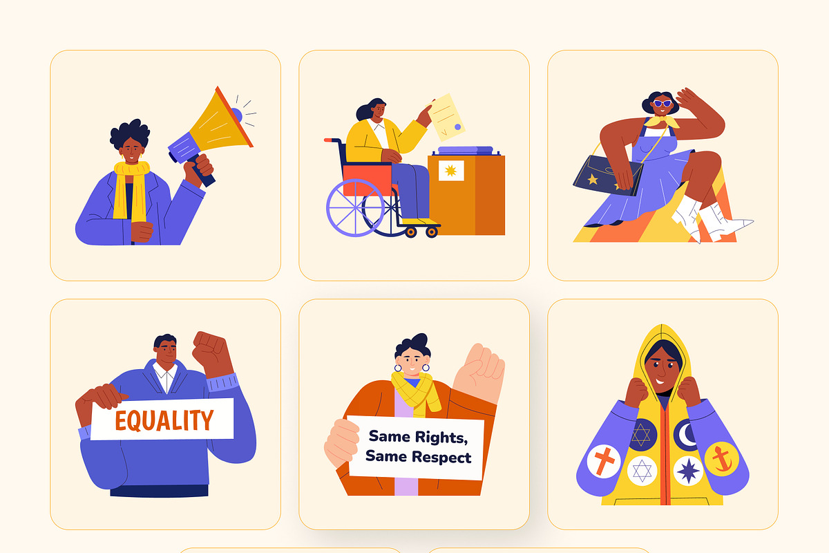 Equality Illustrations Art Set, a Person Illustration by Brickclay (Photo 9 of 9)