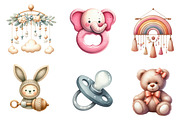 Boho baby watercolor clipart, an Illustration by CreationArt (Thumbnail 5 of 6)