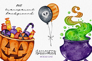 Watercolor Halloween Clipart, an Illustration by LuiDesignStudio (Thumbnail 4 of 4)