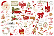 Vintage Christmas clipart & posters, an Object Graphic by Tani Kuzminka (Thumbnail 8 of 13)