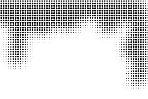Halftone border frame fading dotted.