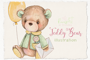 Vintage Teddy Bear illustration