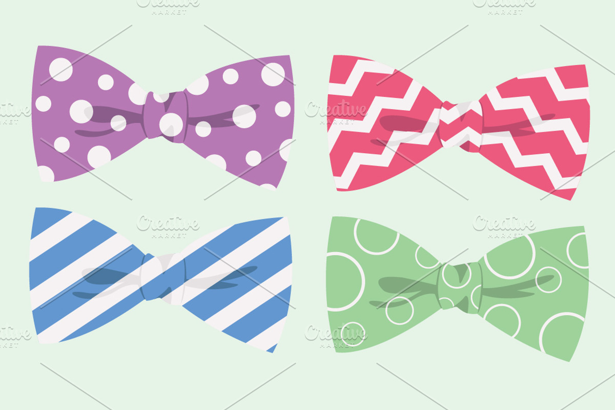 Digital Bow Ties Clipart, Hipster, an Illustration by Digital Sugar (Photo 2 of 2)