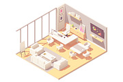 Vector isometric office interiors, a Work Illustration by tele52 (Thumbnail 10 of 17)