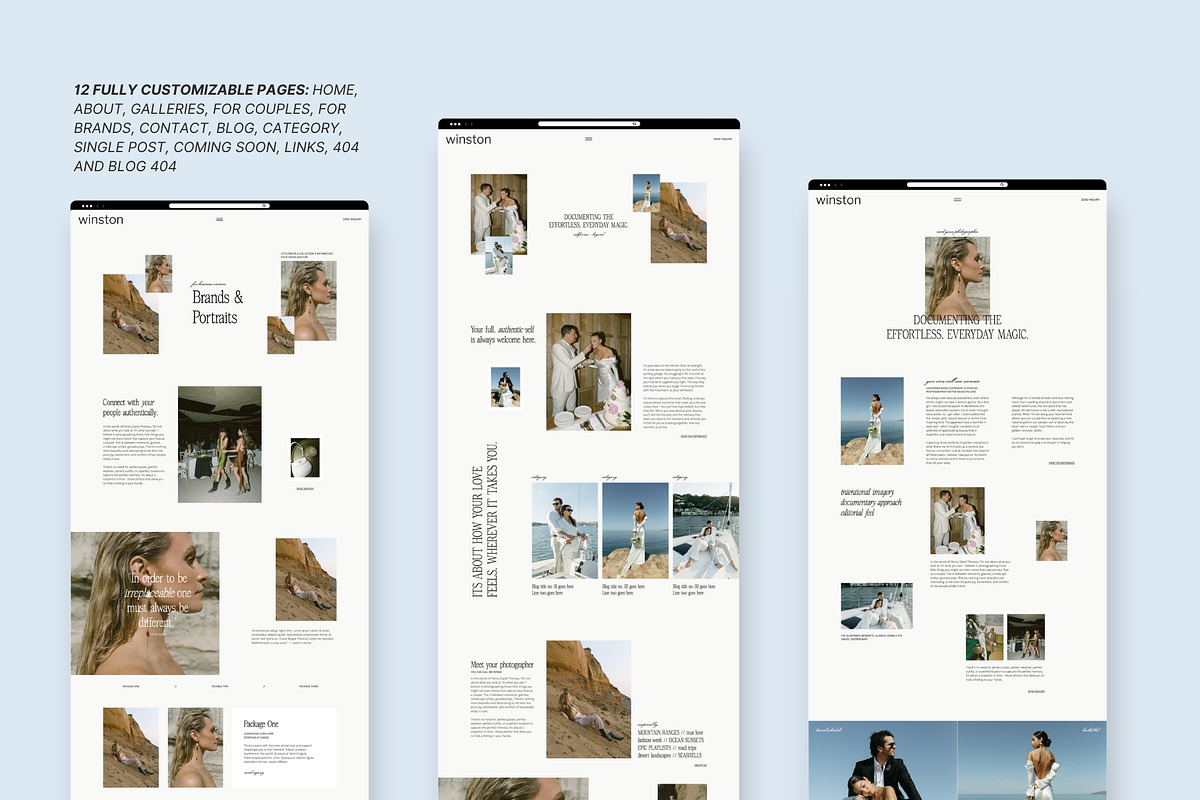 Minimal Showit Website Template, an App Template by Seventh Made (Photo 3 of 4)