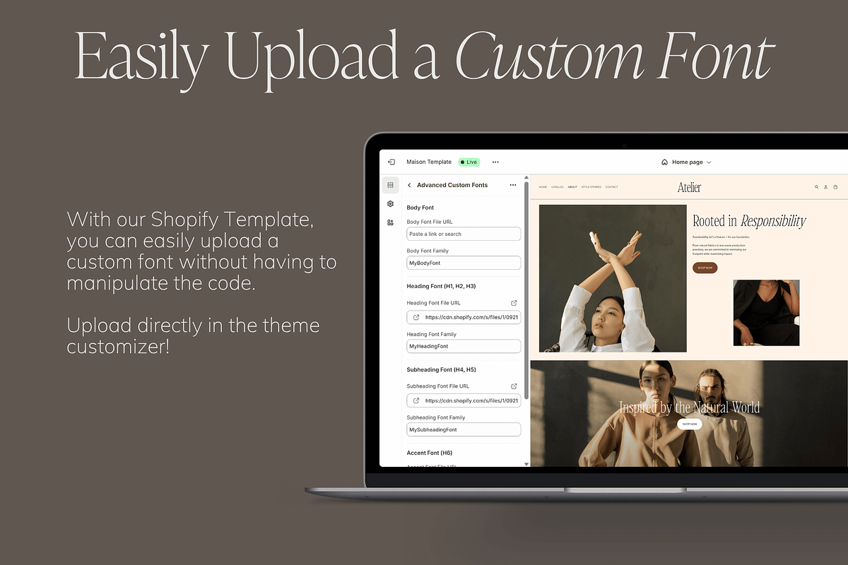 Modern Shopify Theme, a Shopify Template by Asha Glenn Design Studio (Photo 7 of 9)