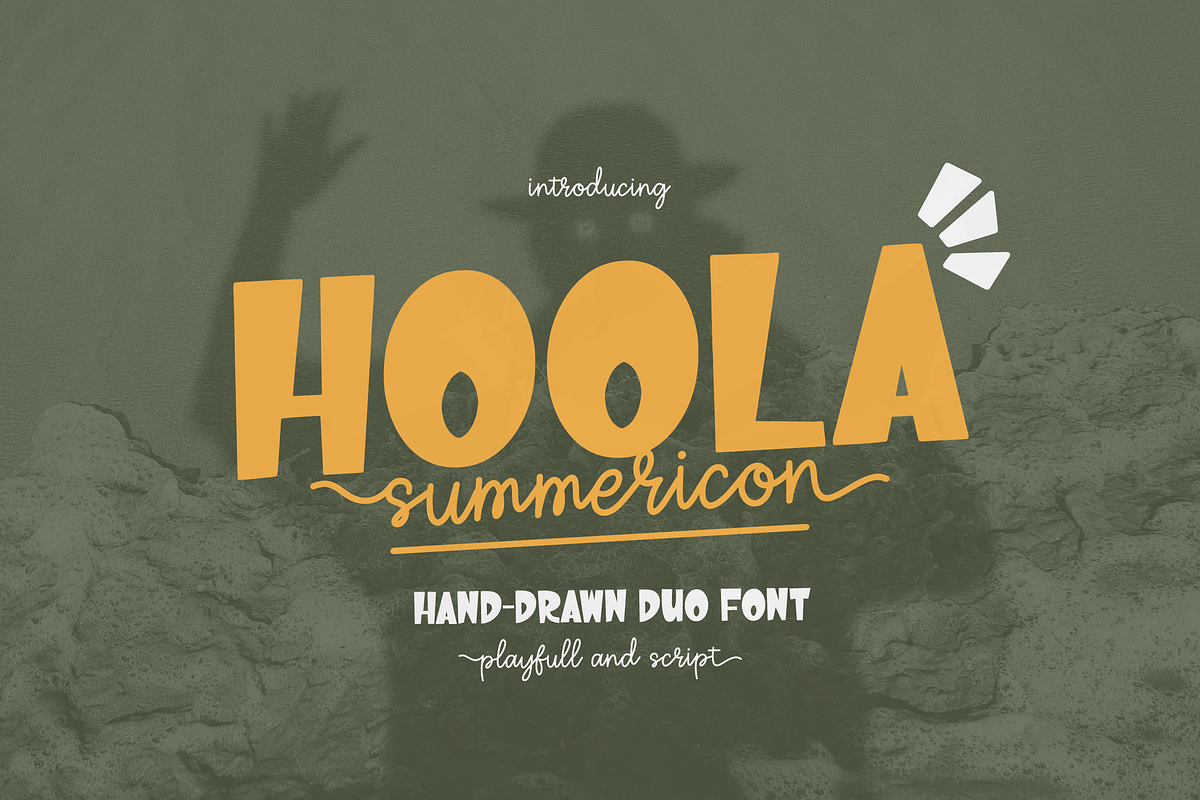 Hoola Summericon | Hand Drawn Duo, a Handwritten Font by gracetype_studio (Photo 1 of 12)