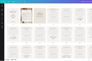 Self-love Journal Canva Template
