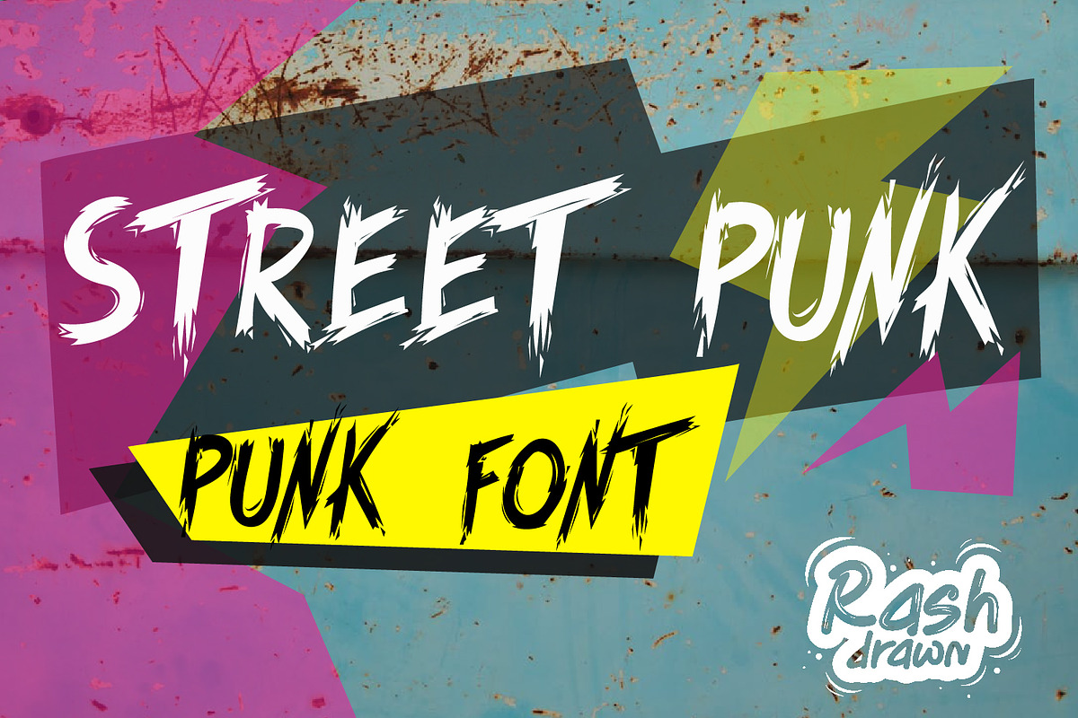 Street punk, a Blackletter Font by Rashdrawn (Photo 1 of 4)