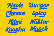 Hariku Food Playful Font, a Script Font by Serbaneka Studio (Thumbnail 2 of 6)