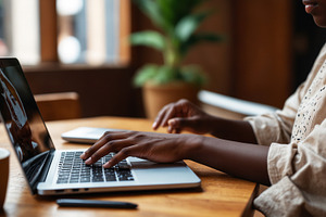 Person Typing on Laptop, a Business Photo by Stock Shape