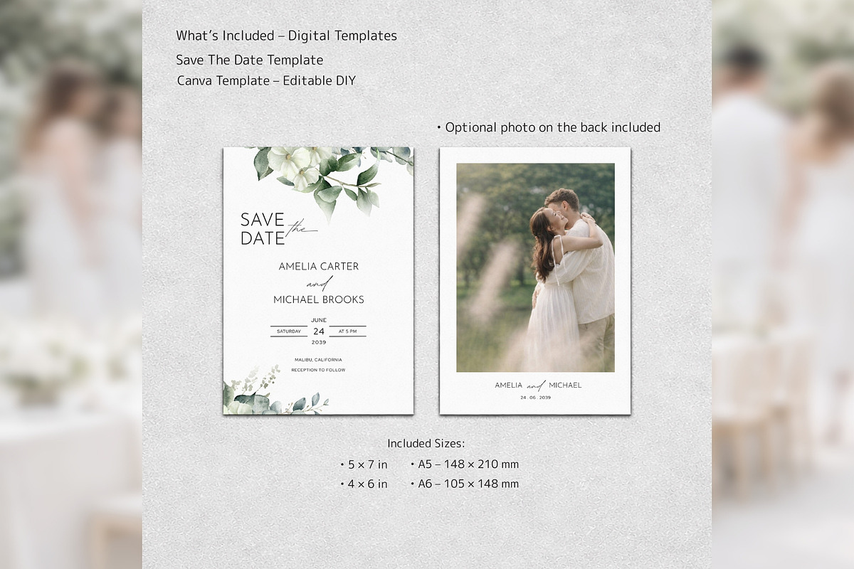 Eucalyptus Save the Date bd014, an Invitation Template by TyphoonStudio (Photo 2 of 9)