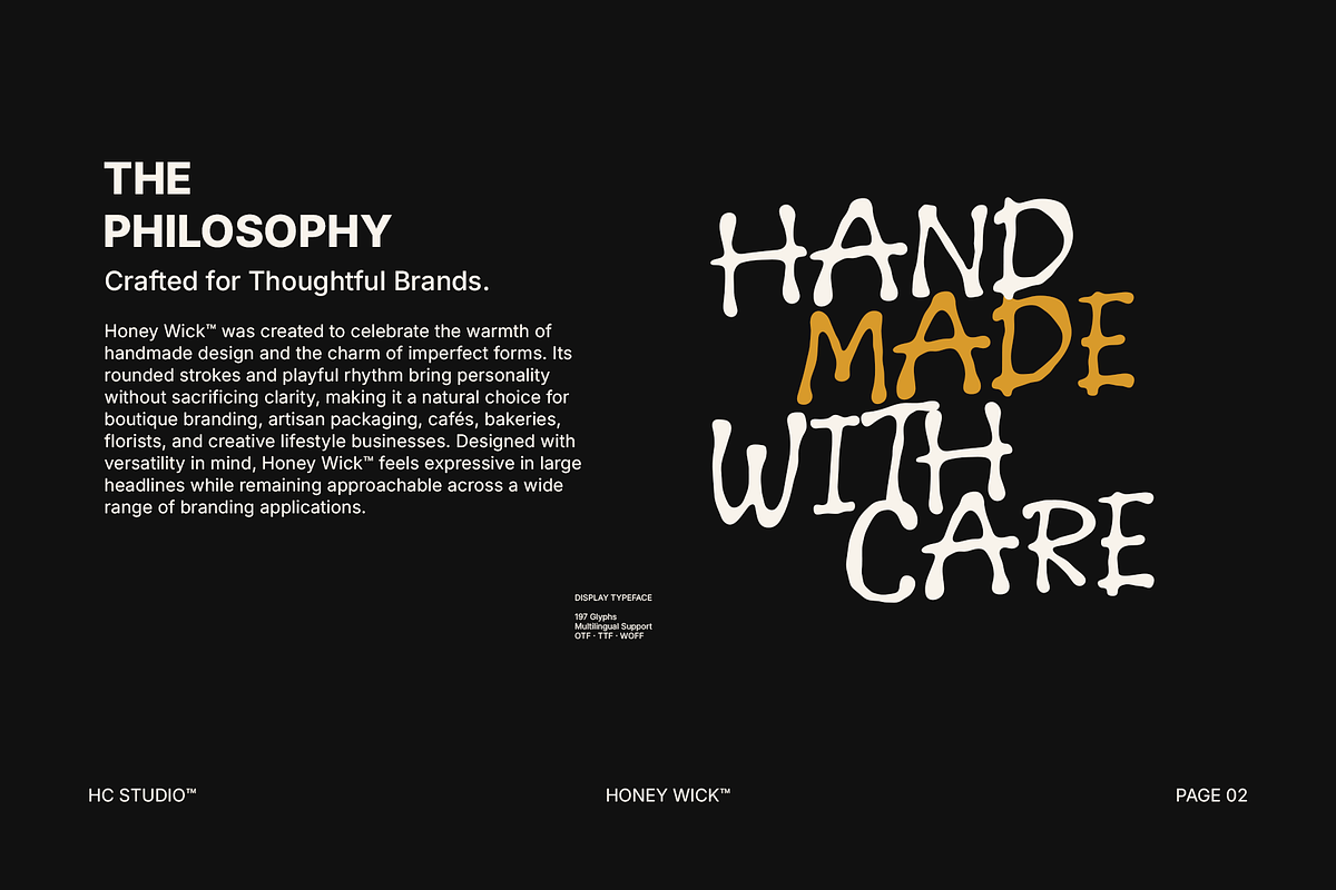 Honey Wick - Handmade Display, a Handwritten Font by Hasbi Creative (Photo 2 of 10)