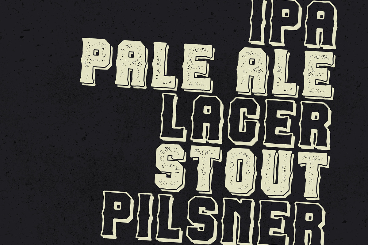 Skunk Beer, a Font by Dead Moose Studio (Photo 4 of 11)