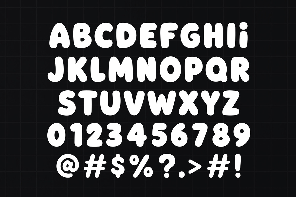 Beau Mark - Handwritten Bubble Font, a Handwritten Font by Jozoor (Photo 7 of 7)