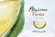 Hand Painted Mexican Fiesta Clipart, a Food Illustration by ArtCreationsDesign (Thumbnail 10 of 10)