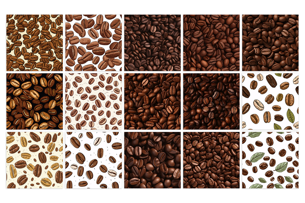 Coffee Beans Seamless Pattern, a Pattern Graphic by Forhadx5 (Photo 4 of 6)