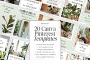 Green Pinterest Canva Templates, a Social Media Template by thebrandcove (Thumbnail 1 of 6)