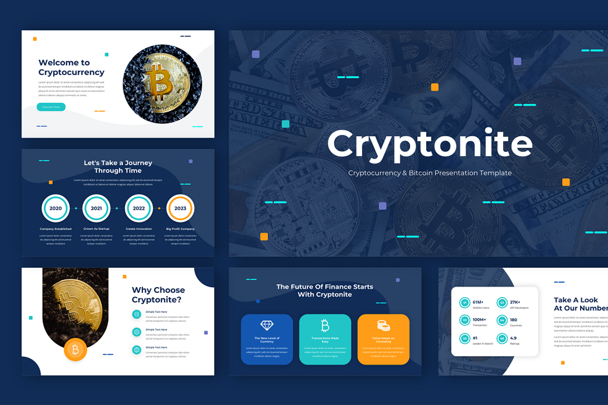 Cryptocurrency PowerPoint Template, a Presentation Template by Biwarastudio (Photo 2 of 6)