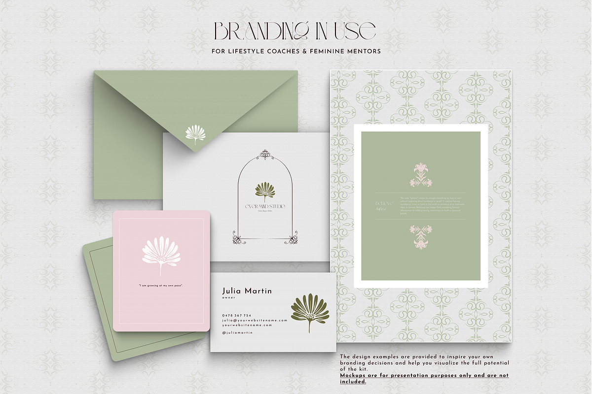 Floral Branding Kit & Logo Templates, a Branding & Logo Template by Under My Cozy Roof (Photo 13 of 18)