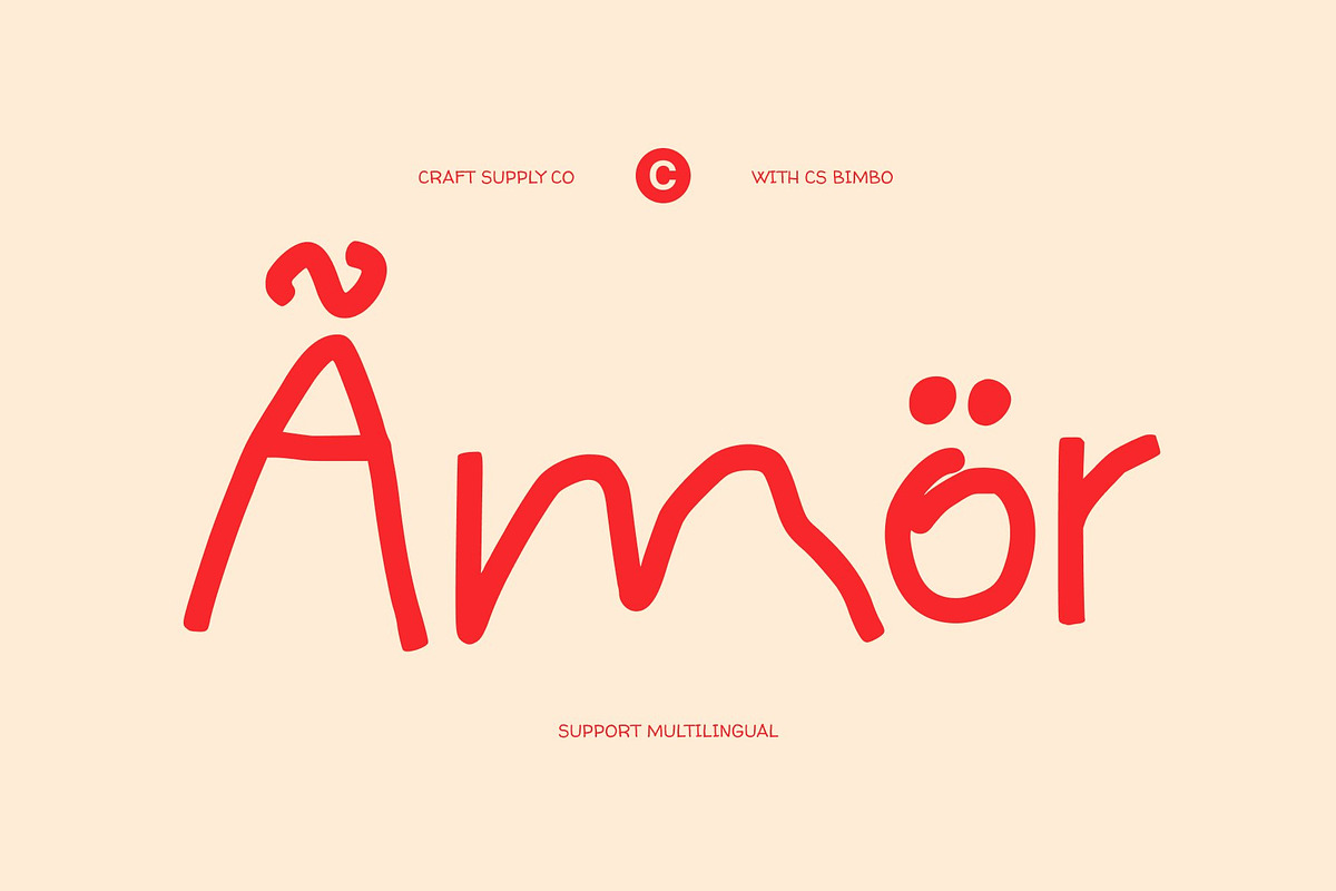 CS Bimbo – Messy Handwritten Font, a Handwritten Font by Craft Supply Co. (Photo 4 of 8)