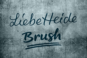 LiebeHeide Brush, a Font by LiebeFonts