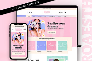 Pink Coaching Wix Template