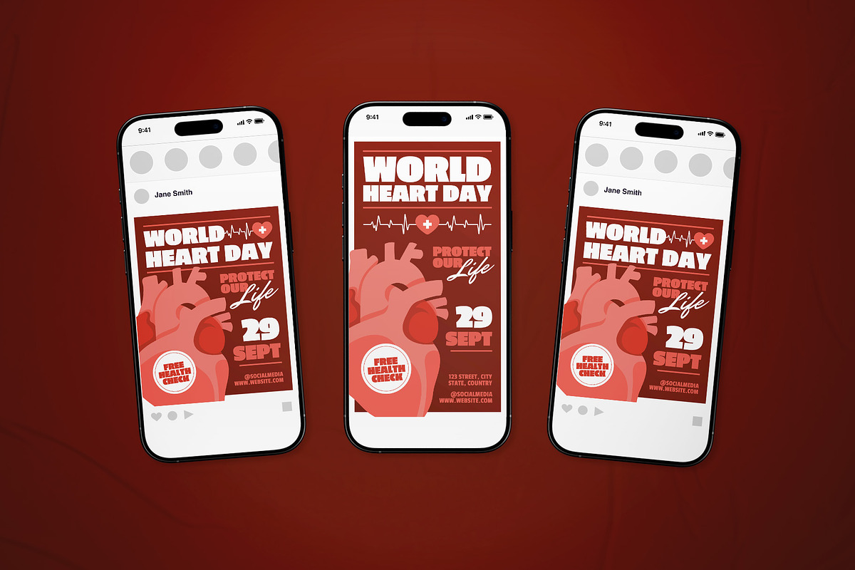 World Heart Day Event Flyer Set, a Flyer Template by The Good Store (Photo 2 of 2)