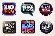 Black Friday Banners and Signs Clipa, an Illustration by RobertsArt (Thumbnail 7 of 7)