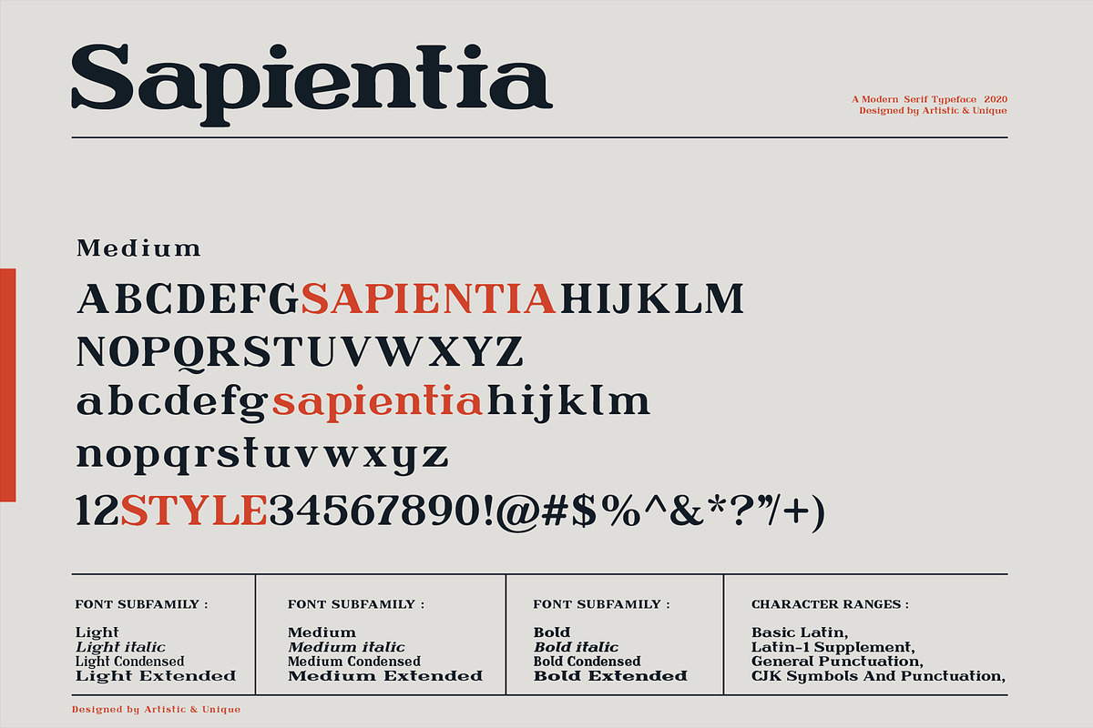 Sapientia - Serif Font Family, a Serif Font by Artistic & Unique (Photo 3 of 12)
