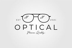 optical glasses logo, an Outline Icon by Rizkaarishandy_shop