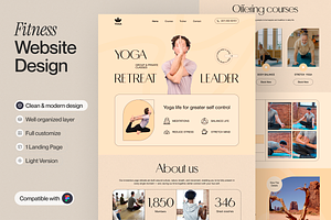 Yoga Fitness Landing Page, a Templates & Theme by sajon.co
