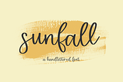 Sunfall Script, a Script Font by Beck McCormick (Thumbnail 1 of 9)