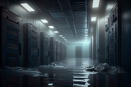 flooded server room