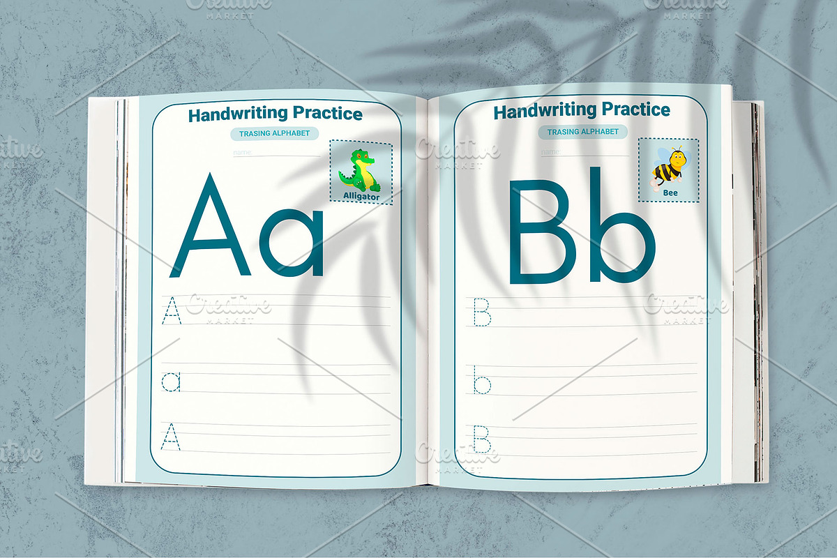 Letter tracing worksheets, an Animal Illustration by Iryna Danyliuk (Photo 3 of 7)