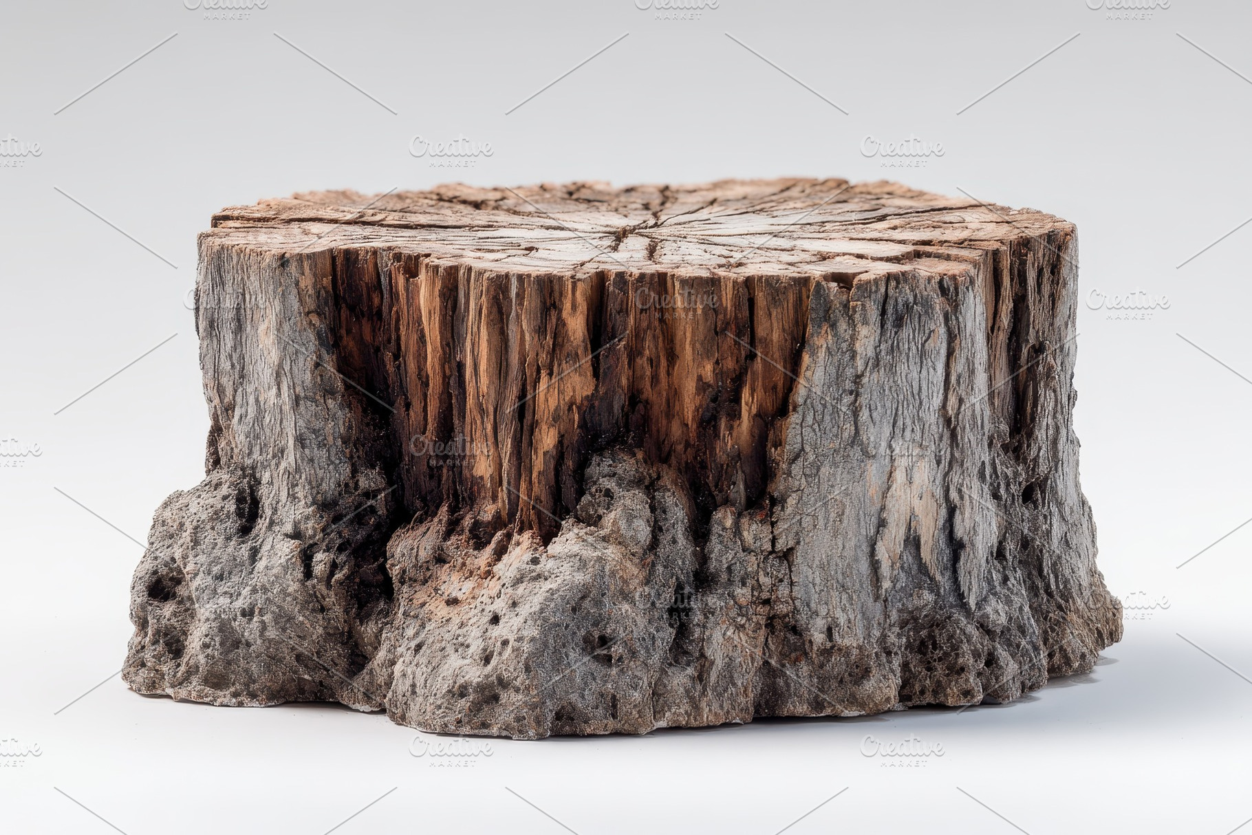 Old tree stump rustic wood texture n, a Photo by Pixeness Studio