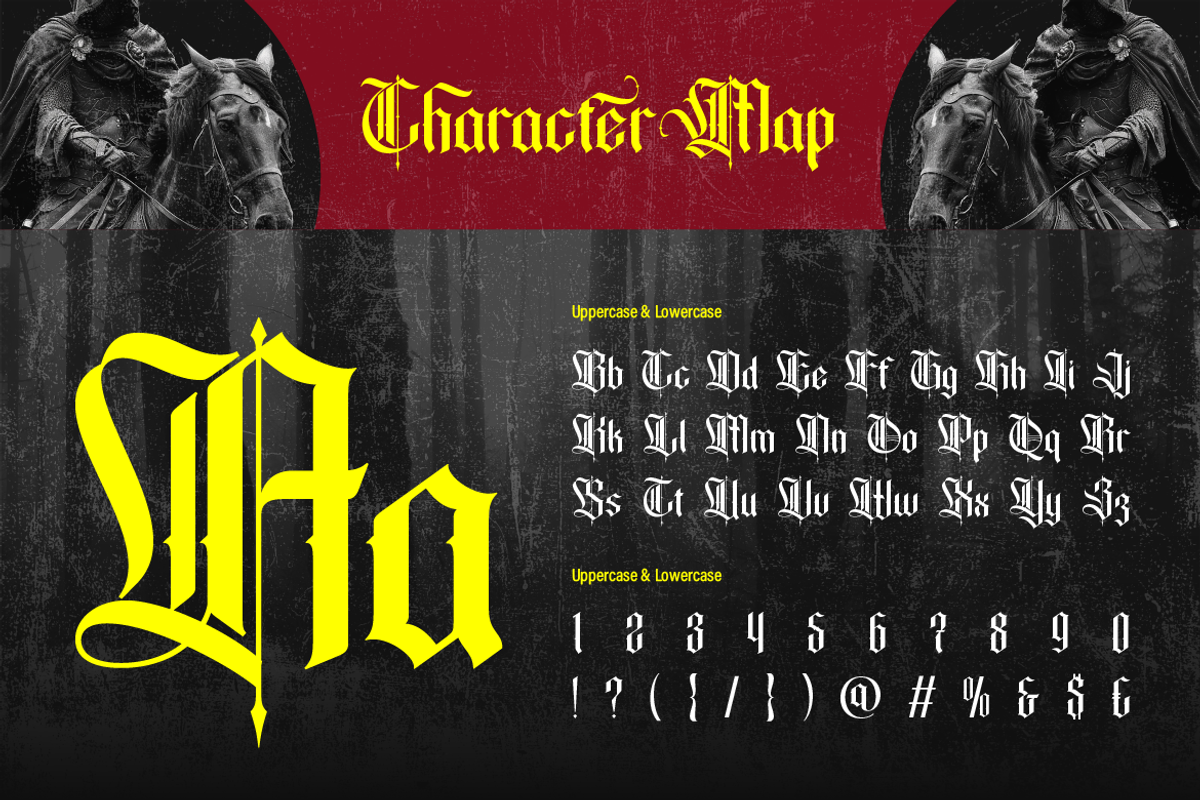 Bathory, a Blackletter Font by Burntilldead (Photo 2 of 12)