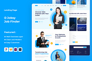 Jobsy - Job Finder Landing Page, an UI Kit Template by ENATIVE (Thumbnail 1 of 4)