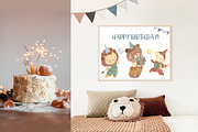 HAPPY BIRTHDAY. Watercolor, an Animal Illustration by OlliArtDesign (Thumbnail 4 of 14)