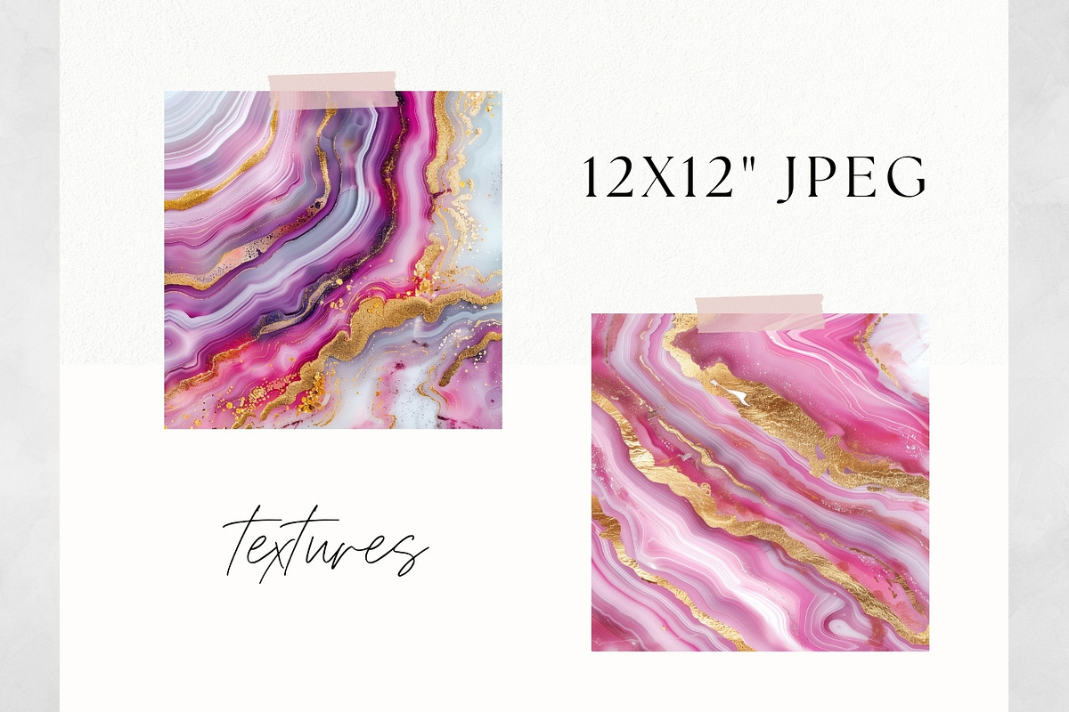 Pink Marble Texture Pack Rose Quartz, a Decorative Illustration by illuztrate (Photo 2 of 4)