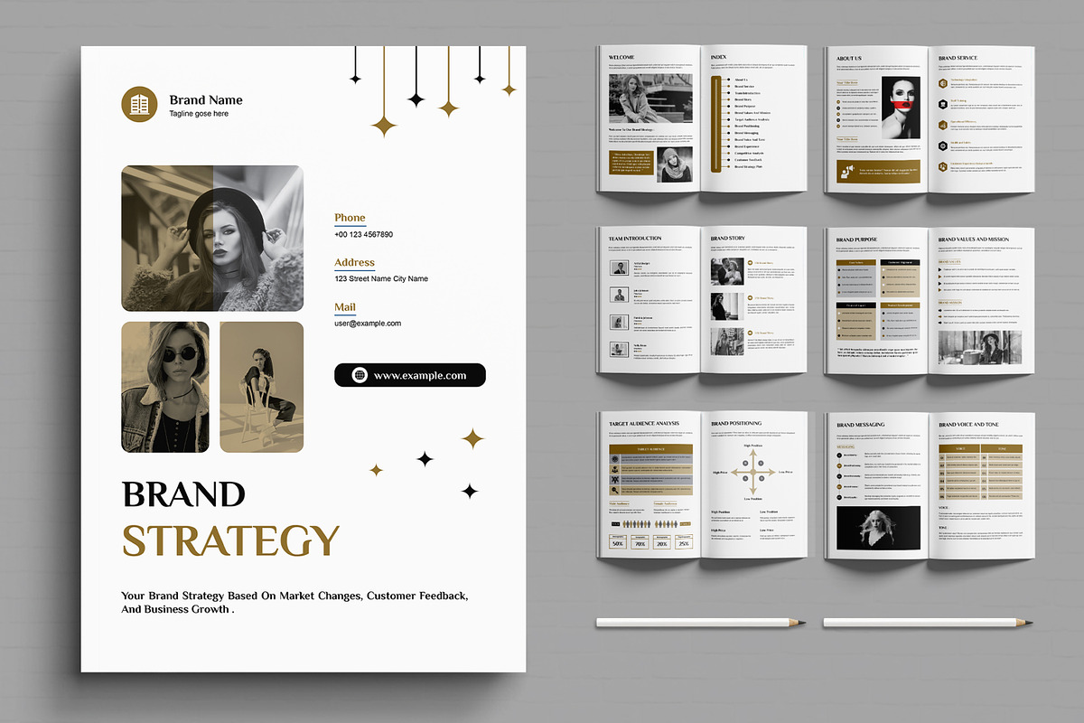 Brand Strategy Brochure Template, a Brochure Template by MightyDesign (Photo 1 of 6)