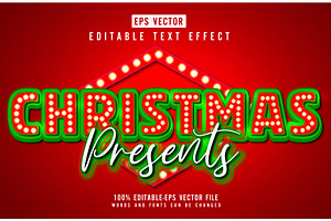 Christmas Vector 3d Editable Text