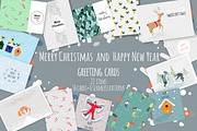 Christmas cards | vector & raster, a Card Template by Artem Vorotnikov (Thumbnail 1 of 9)