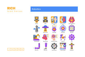 80 Robotics Icons Rich