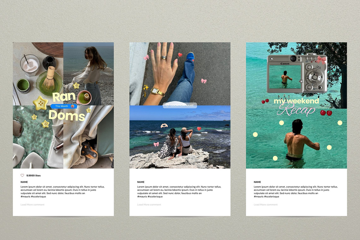 Neutral Scrapbook Creator Bundle, a Social Media Template by Pani Temp. (Photo 9 of 14)